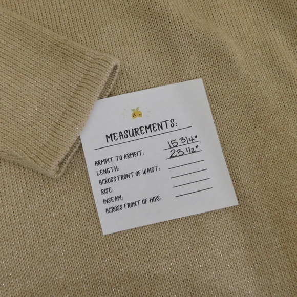 J. MCLAUGHLIN Metallic Gold Beaded Neckline Pullover Sweater Beading X-Small - Picture 11 of 11